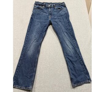 Levis 527 Slim Bootcut Mens Jeans 36x32 Medium Wash Blue Denim Low Rise Pants